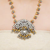 Gold & Silver Plated Leela  Kundan Statement Necklace Set