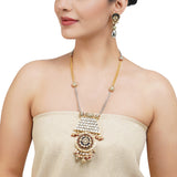 Gold & Silver Plated Leela Kundan Signature Necklace Set