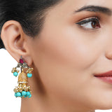 Gold & Silver Plated Leela Turquoise Necklace Set