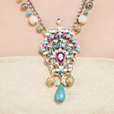 Gold & Silver Plated Leela Turquoise Necklace Set