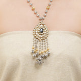 Gold & Silver Plated Leela Kundan Necklace Set