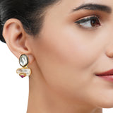 Gold & Silver Plated Leela  Kundan Rock Crystal Necklace Set