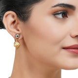 Gold & Silver Plated Leela  Kundan Mango Beads Necklace Set