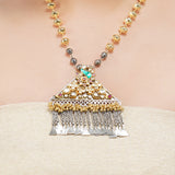 Gold & Silver Plated Leela Kundan Artisanal  Necklace Set