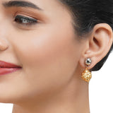 Gold & Silver Plated Leela  Kundan Peacock Necklace Set