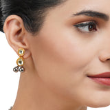 Gold & Silver Plated Leela  Kundan Peacock Pendant Necklace Set