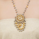 Gold & Silver Plated Leela Kundan Necklace Set