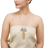 Gold & Silver Plated Leela Kundan Necklace Set