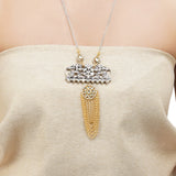Gold & Silver Plated Leela Kundan Necklace Set