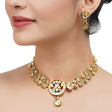 Gold Plated Sampurna Kundan Necklace Set
