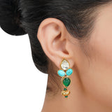 Gold Plated Sampurna Kundan Signature Peacock Necklace Set