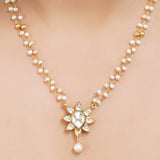 Gold Plated Sampurna Kundan Pearl Necklace Set