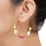 Gold Plated Sampurna Kundan Flower Pearl Choker Set