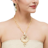 Gold Plated Sampurna Kundan Mother of Pearl Necklace Set