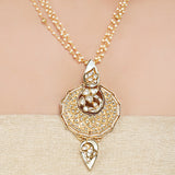 Gold Plated Sampurna Kundan Mother of Pearl Necklace Set