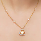 Gold Plated Sampurna Pearl Pendant Set