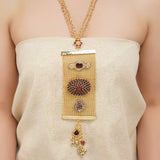 Gold Plated Sampurna Bohochic Statement Necklace Set
