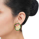 Gold Plated Sampurna Kundan Bird on  Tree Necklace Set
