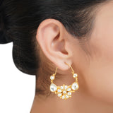 Gold Plated Sampurna Kundan Flower Pearl Choker Set