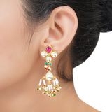 Gold Plated Sampurna Kundan  Peacock Necklace Set
