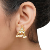 Gold Plated Sampurna Kundan Flower Pearl Choker Set