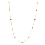 NAYAN RED ONYX GOLD PLARED STRING