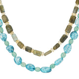 DOR MULTI COLOUR PEARL GOLD PLATED NECKLACE