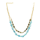 DOR MULTI COLOUR PEARL GOLD PLATED NECKLACE