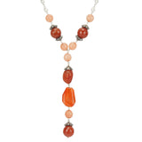 DOR CORNELIAN SILVER CHAIN NECKLACE