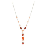 DOR CORNELIAN SILVER CHAIN NECKLACE
