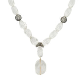DOR CRYSTAL ZIRCON BALL NECKLACE