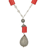 DOR CORAL ZIRCON NECKLACE