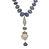 DOR BLUE CUT SILVER NECKLACE