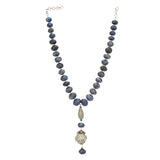 DOR BLUE CUT SILVER NECKLACE