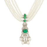 HEERA ZIRCON GREEN PENDANT SET