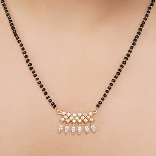 Gold Plated Zircon Mangalsutra
