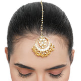 Gold Plated Kundan Chand Tikka
