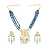 Kanchan Kundan Round Flower Necklace Set