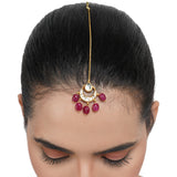 Gold Plated Kundan Tikka