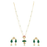 Kanchan  Kundan Green  Necklace Set