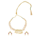 Kanchan Kundan Flower  Pearl Necklace Set