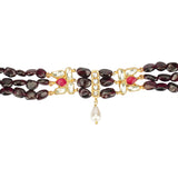 Kanchan Kundan Kyanity Beads Necklace Set
