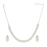 HEERA SILVER PAN NECKLACE SET