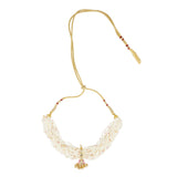 Kanchan Kundan Flower  Pearl Necklace Set