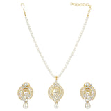 HEERA ZIRCON PEARL PENDANT SET