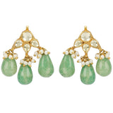 Kanchan Chand Kundan Green Necklace Set