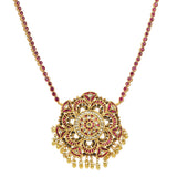 Kanchan  Red Kundan Necklace Set
