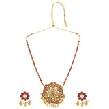 Kanchan  Red Kundan Necklace Set