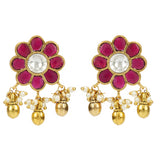 Kanchan  Red Kundan Necklace Set