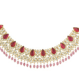 Kanchan Kundan Pan Red  Necklace Set